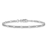 Sterling Silver Rhodium-plated 2.5mm Figaro Chain - QF-7A02AABE-3281