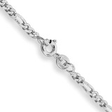 Sterling Silver Rhodium-plated 2.5mm Figaro Chain - QF-D76A6ADC-8300