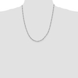 Sterling Silver Rhodium-plated 2.5mm Figaro Chain - QF-DE62B980-1656
