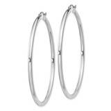 Sterling Silver Rhodium-plated 2.5mm Round Hoop Earrings - QE-038D1295-9306