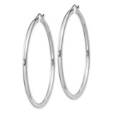 Sterling Silver Rhodium-plated 2.5mm Round Hoop Earrings - QE-313ED4B3-5792