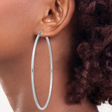 Sterling Silver Rhodium-plated 2.5mm Round Hoop Earrings - QE-DD2CBF22-2781