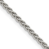 Sterling Silver Rhodium-plated 2.5mm Round Spiga Chain - QS-2FCC4C30-2746