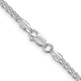 Sterling Silver Rhodium-plated 2.5mm Round Spiga Chain - QS-93EEB784-6729