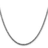 Sterling Silver Rhodium-plated 2.5mm Solid Rope Chain - QD-B0275DEE-3274