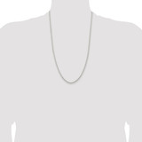 Sterling Silver Rhodium-plated 2.6mm Round Box Chain - QF-5D080C17-2109