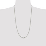 Sterling Silver Rhodium-plated 2.75mm Beveled Oval Cable Chain - QC-74221C99-2864