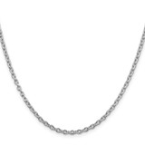 Sterling Silver Rhodium-plated 2.75mm Cable Chain - QC-AE37138D-6499