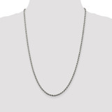 Sterling Silver Rhodium-plated 2.75mm Diamond-cut Rope Chain - QD-27167B94-5684