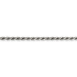 Sterling Silver Rhodium-plated 2.75mm Diamond-cut Rope Chain - QD-7921A034-2448
