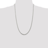 Sterling Silver Rhodium-plated 2.75mm Diamond-cut Rope Chain - QD-AD3C8770-2976