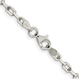 Sterling Silver Rhodium-plated 2.75mm Elongated Open Link Chain - QF-4A35D4D0-9343