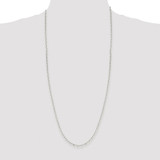Sterling Silver Rhodium-plated 2.75mm Elongated Open Link Chain - QF-73605EE8-6582