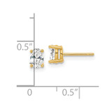 14k 5/8 carat Lab Grown Diamond VS/SI+ G+ Complete Oval Four Prong Stud Earrings