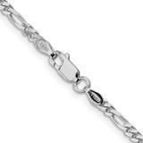 Sterling Silver Rhodium-plated 2.85mm Figaro Chain - QF-9C654900-4105