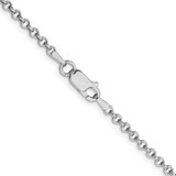 Sterling Silver Rhodium-plated 2.8mm Rolo Chain - QF-A2154116-5728