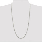 Sterling Silver Rhodium-plated 2.9mm 8 Sided Diamond-cut Box Chain - QB-BAD73806-1716