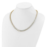 14k 50 7/8 carat Lab Grown Diamond VS+ F+ Complete Round 20 inch Graduated Tennis Necklace