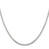 Sterling Silver Rhodium-plated 2mm 8 Sided Diamond-cut Box Chain - QB-804253D0-1617