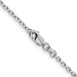 Sterling Silver Rhodium-plated 2mm Beveled Oval Cable Chain - QC-20884284-2468