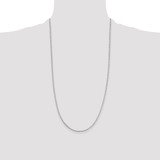 Sterling Silver Rhodium-plated 2mm Beveled Oval Cable Chain - QC-7D5692C8-8668