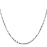 Sterling Silver Rhodium-plated 2mm Box Chain - QB-DABF3BCE-3939