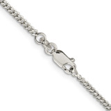 Sterling Silver Rhodium-plated 2mm Curb Chain - QC-01C51473-3402