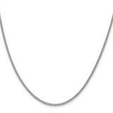 Sterling Silver Rhodium-plated 2mm Curb Chain - QC-18FD910E-3265