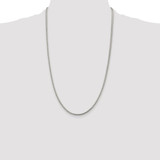 Sterling Silver Rhodium-plated 2mm D/C Square Franco Chain - QQ-3BD79667-1073