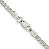 Sterling Silver Rhodium-plated 2mm D/C Square Franco Chain - QQ-47604CF3-1572