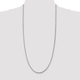 Sterling Silver Rhodium-plated 2mm D/C Square Franco Chain - QQ-47604CF3-1572