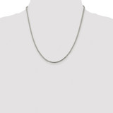 Sterling Silver Rhodium-plated 2mm D/C Square Franco Chain - QQ-E52A082D-9382