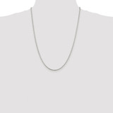 Sterling Silver Rhodium-plated 2mm Diamond-cut Round Box Chain - QV-98DEF719-4195