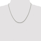 Sterling Silver Rhodium-plated 2mm Diamond-cut Round Franco Chain - QF-0D475EF8-6535