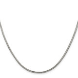 Sterling Silver Rhodium-plated 2mm Diamond-cut Round Franco Chain - QF-13518F8B-9031