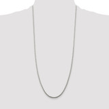 Sterling Silver Rhodium-plated 2mm Diamond-cut Round Franco Chain - QF-13518F8B-9031