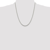 Sterling Silver Rhodium-plated 2mm Diamond-cut Spiga Chain - QD-478C0F78-7161