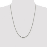 Sterling Silver Rhodium-plated 2mm Diamond-cut Spiga Chain - QD-8BBF0932-4800