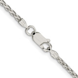 Sterling Silver Rhodium-plated 2mm Diamond-cut Spiga Chain - QD-A0B32111-4773