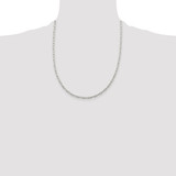 Sterling Silver Rhodium-plated 2mm Elongated Open Link Chain - QF-311EB791-7860