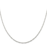Sterling Silver Rhodium-plated 2mm Elongated Open Link Chain - QF-580C455B-9300