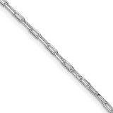 Sterling Silver Rhodium-plated 2mm Elongated Open Link Chain - QF-FC150BC0-8460
