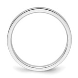 Sterling Silver Rhodium-plated 2mm Flat Size 4.5 Band