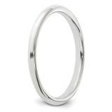 Sterling Silver Rhodium-plated 2mm Half-Round Size 10 Band