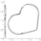 Sterling Silver Rhodium-Plated 2mm Heart Hoop Earrings - QE-B837ED0D-2844