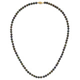 14k 5-6mm Black Near-Round Freshwater Cultured Pearl 20 inch Necklace