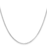 Sterling Silver Rhodium-plated 2mm Rolo Chain - QF-556AD7B1-5287