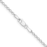 Sterling Silver Rhodium-plated 2mm Rolo Chain - QF-A0A115F1-8689