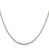 Sterling Silver Rhodium-plated 2mm Round Box Chain - QH-BCCC1B7E-9919