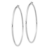 Sterling Silver Rhodium-plated 2mm Round Hoop Earrings - QE-1848CC54-4495